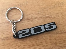 Porte clés / Keychain / Keyring PVC PEUGEOT 205 LOGO monogramme 