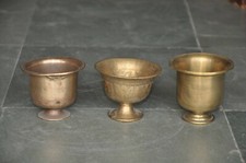 3 PC Vieux Fin Laiton Tasses /