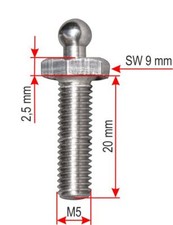 Vis M5 X 20 MM Laiton Chromé