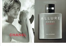 Publicité Advertising 019  2012 nouveau parfum homme Allure sport par Chanel (2p