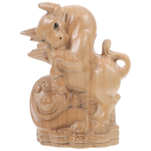 Figurine vache bois - vache, en