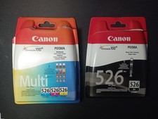 Lot 4 Cartouches d'encres Canon - Chromalife 100+ Pixma - 526 noir & 526 multi