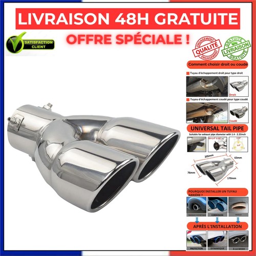 Embout échappement double