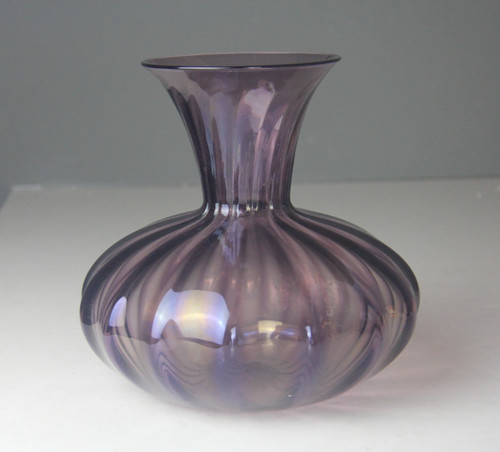 Durand amethyst optic rib vase - amethyst,