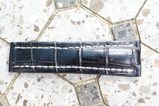 1 Bracelet Breitling Noir Alligator 24 20mm pour Navitimer boucle deployante