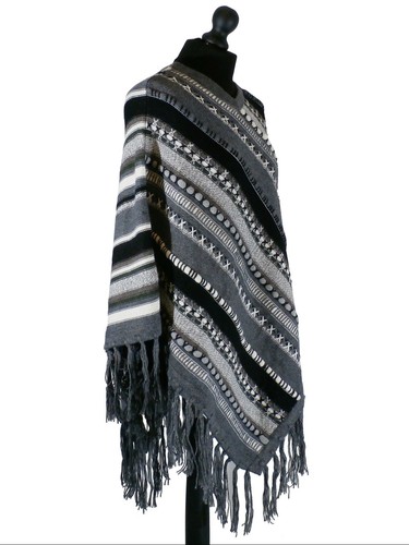 Poncho péruvien laine - poncho,