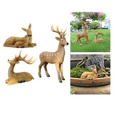 Statue de cerf Sika en résine, Sculpture de cerf décorative pour pelouse de