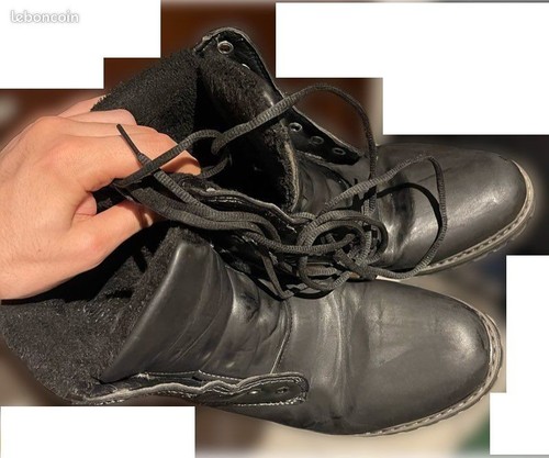 Bottines noires homme t44 - bottines,