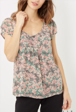 NEUF NITYA FR36 Deux pièces blouse imprimée à manches courtes