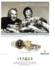 publicité Advertising  1122  2001  montres Rolex  GMT Master II &  lady Datejust