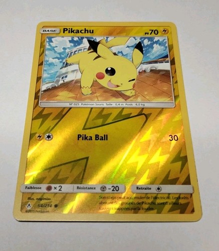 Carte pokemon pikachu 214 - carte, 54/214