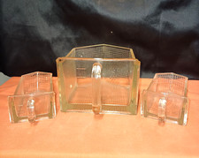 lot de trois tiroirs verres mesureur pour meuble étagére à épices ancien