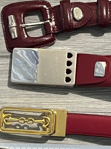 Lot ceintures femme cuir - 3,