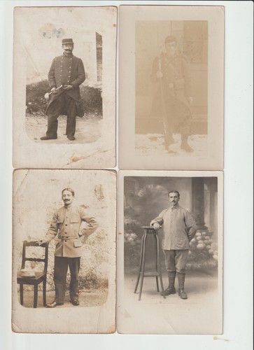 Carte photo poilu - 4, capote
