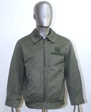 Vintage 1970/80s French Air Force Cotton Herringbone Khaki Pilot Jacket Size S