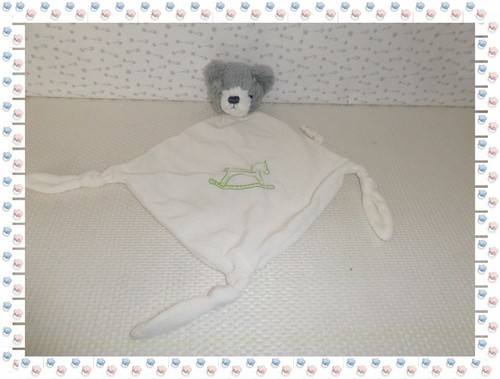 Grand doudou plat ours gris - doudou,