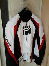 blouson moto textile xxl blanc