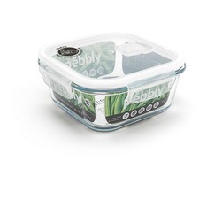 Boîte hermétique PEBBLY CARREE EN VERRE  0.8L
