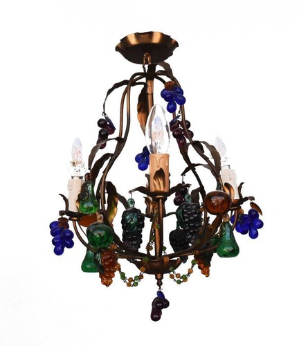 Lustre pampille bronze - lustre,