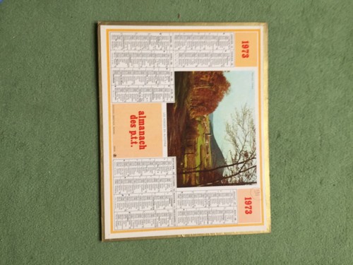 Calendrier almanach ptt 1973 - calendrier,