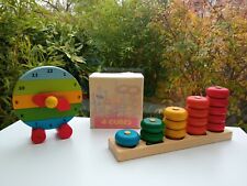 JEUX JOUETS  A EMPILER BOIS HAPE IKEA  + CUBES  DJECO 