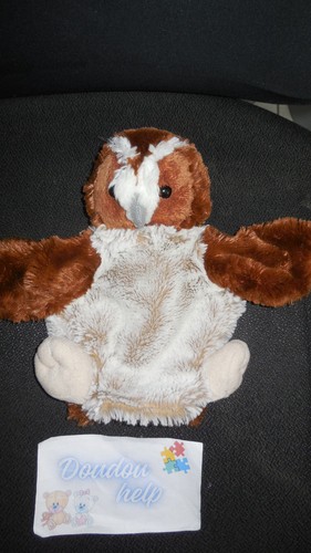 Doudou marionnette chouette - marionnette,