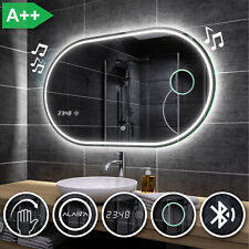 Miroir Salle De Bain Lumineux LED PALERMO | BLUETOOTH | HORLOGE | INTERRUPTEUR