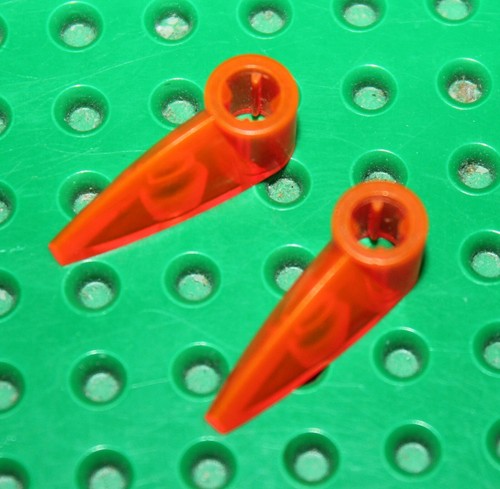 Lego trans neon orange - orange, tooth