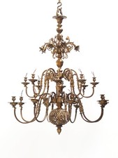 Henri VIAN (1860-1905) Paire de lustres hollandais