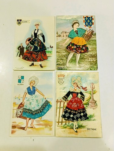 Cartes postales brodées - cartes,