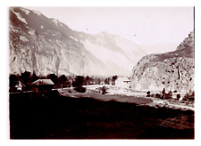 France, pont st Guillerme, Bourg d'Oisans, 1903 Vintage silver print Tira