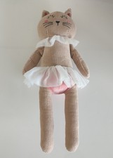 Doudou Peluche Chat beige rose