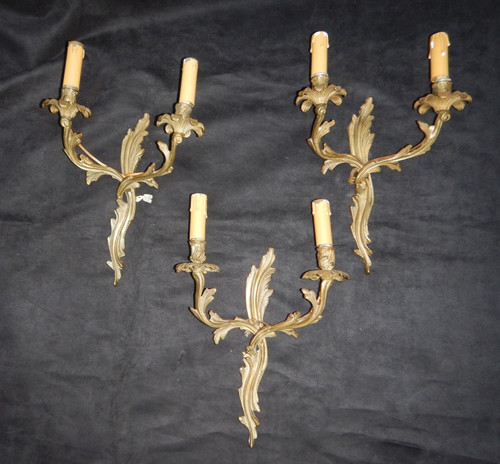 Grandes appliques louis xv - 3,