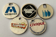 18 - LOT de 5 JETONS CADDIE METAL - VOIR DESCRIPTIONS