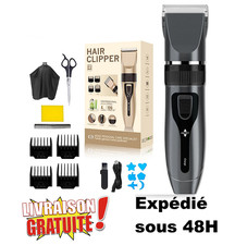 Tondeuse Professionnelle Sans Fil Rechargeable USB + Kit Coiffure Complet Homme