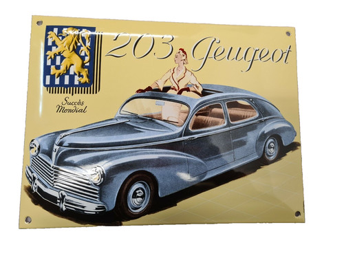 Plaque émaillée peugeot - plaque,