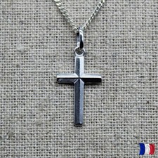 Croix catholique argent 925
