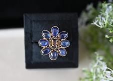 Diamant Pavé & Floral Saphir