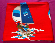 Tissu ancien Romanex Boussac " clapotis "  larg 120 cm x H 290 cm réf C590