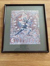 Thangka tibétain encadré - thangka,