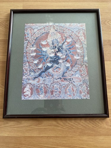 Thangka tibétain encadré - thangka,