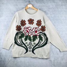 Vintage Pull Femme L Crème