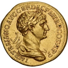 Trajan, Aureus, 112-114, Rome, Or, TTB+, RIC:275