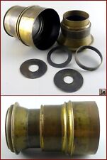 Ancien Objectif en Laiton Portrait/Paysage Cône Centrique Diaphragme à rondelle