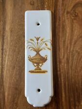 Ancienne plaque  de propreté en porcelaine de Paris motif Floral