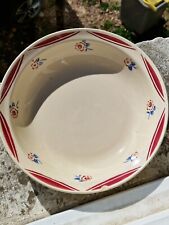 ANCIEN TRÈS GRAND PLAT DE SERVICE EN PORCELAINE CREUX KG LUNEVILLE LUCE