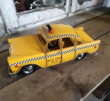 Modèle Taxi Nyc New York Shabby Métal Rétro Style Vintage Jaune Déco Auto...