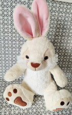 Peluche lapin blanc crème