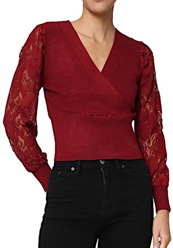 Pull manches longues - v, en