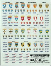 DECALCOMANIE DECALS  ho trains 1/87  Blasons de Parrainages BB 15048 15065